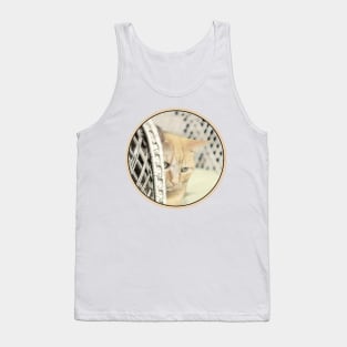 Yellow Tabby Cat Tank Top